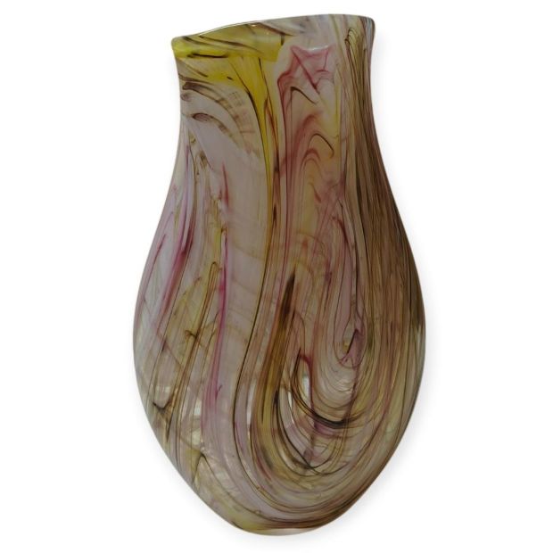 Vetro di Murano Vaso Baira H 34 cm - Originale Autentico Certificato Fatto a Mano, Design Moderno
